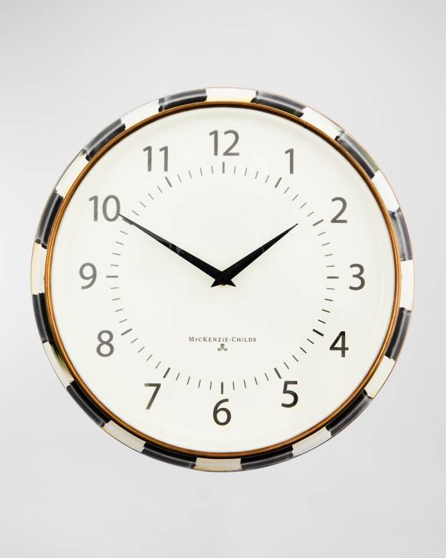 Courtly Check School Wall Clock